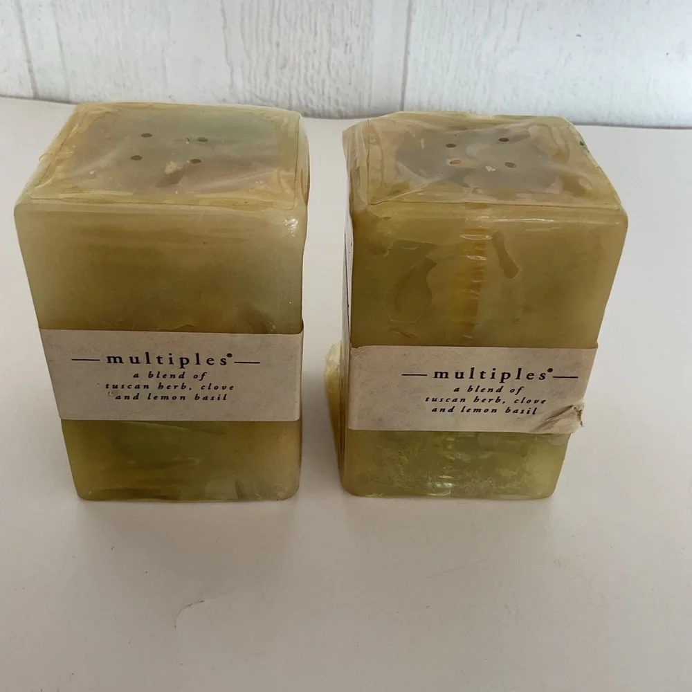 Pier 1 Multiples Square candles set of 2 NWT